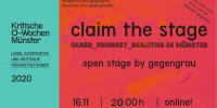 claim the stage - open stage by gegengrau